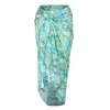 Sophia Alexia Women's Blue Aqua Pebbles Cotton Sarong In Blue
