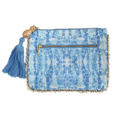 Sophia Alexia Women's Blue Pebbles Clutch Bag