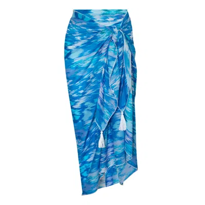 Sophia Alexia Women's Blue Sea Dream Cotton Sarong