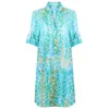 Sophia Alexia Women's Green Aqua Pebbles Beach Shirt In Green