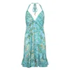 Sophia Alexia Mini Aqua Pebbles Ibiza Dress In Green