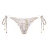 Sophia Alexia Women's Neutrals Sand Pebbles Tahiti Bikini Bottom In Yellow