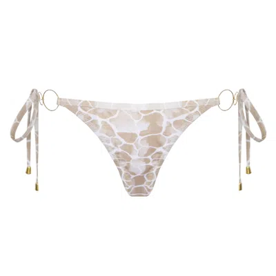 Sophia Alexia Women's Neutrals Sand Pebbles Tahiti Bikini Bottom In Yellow