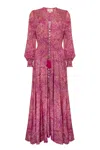 Sophia Alexia Women's Orange / Red Sunset Shower St Tropez Maxi Dress In Pink