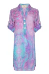 Sophia Alexia Women's Pink / Purple Fantasy Pink Beach Shirt In Pink/purple