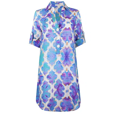 Sophia Alexia Women's Pink / Purple Orchid Paradise Beach Shirt In Pink/purple