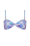 Sophia Alexia Women's Pink / Purple Orchid Paradise Bora Bora Twist Bandeau Bikini Top