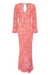 Sophia Alexia Women's Red Marble Mosaic Portofino Dress In Red