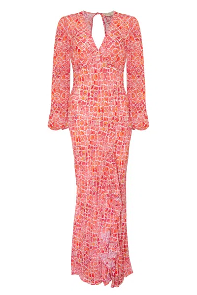 Sophia Alexia Women's Red Marble Mosaic Portofino Dress