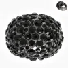 Sophia Collection Rhinestone Dome Stretchy Ring In Black In Black