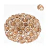 Sophia Collection Rhinestone Dome Stretchy Ring In Champagne In White