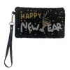 Sophia Collection Women's Happy New Year Beaded Wristlet In Black In Black
