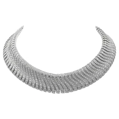 Pre-owned Sophia D . 18k White Gold 35 Carat Diamond Necklace