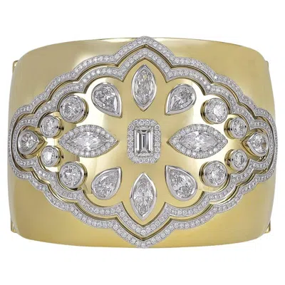 Pre-owned Sophia D . 18k Yellow Gold Bangle With Diamonds
