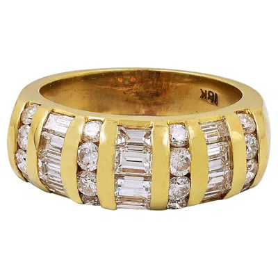 Pre-owned Sophia D . 18k Yellow Gold Ring With Diamonds