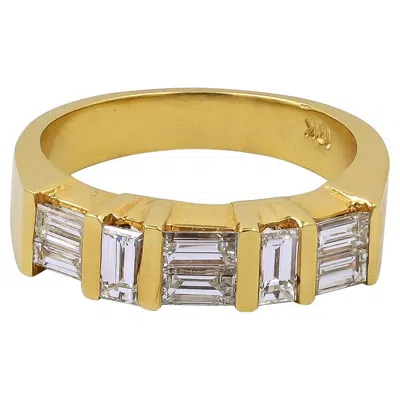 Pre-owned Sophia D . 18k Yellow Gold Ring With Diamonds