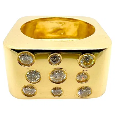 Pre-owned Sophia D . 18k Yellow Gold Ring With Round Diamonds