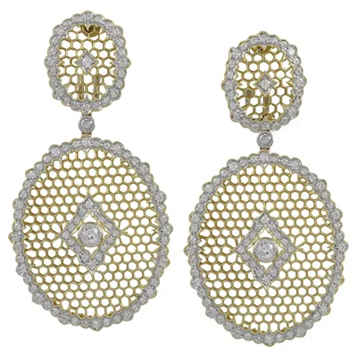 Pre-owned Sophia D . 2.08 Carat Diamond Earrings In Yellow Gold