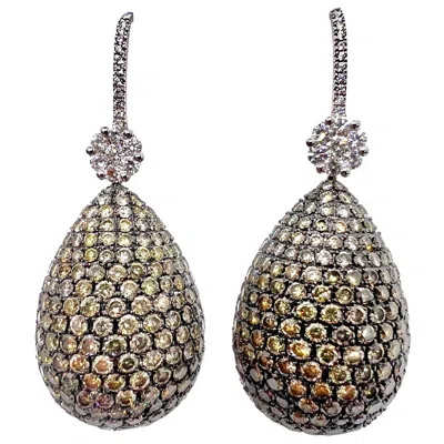 Pre-owned Sophia D . 22.18 Carat All Diamond Earrings In Multi