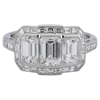 Pre-owned Sophia D 2.34 Carat Three-stone Diamond Ring In Multi