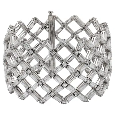 Pre-owned Sophia D . 33.75 Carat All Diamond Platinum Bracelet In Multi