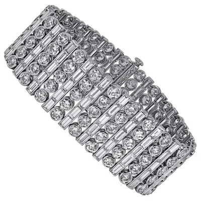 Pre-owned Sophia D , 40.24 Carat Diamond Bracelet Set In Platinum In Multi