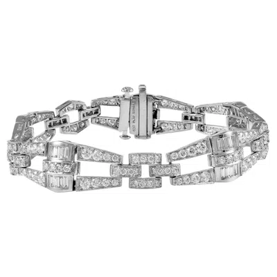 Pre-owned Sophia D . 6.18 Carat Diamond Bracelet In Platinum Setting In Multi