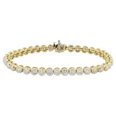 Pre-owned Sophia D 8.03 Carat Yellow Gold Tennis Bracelet