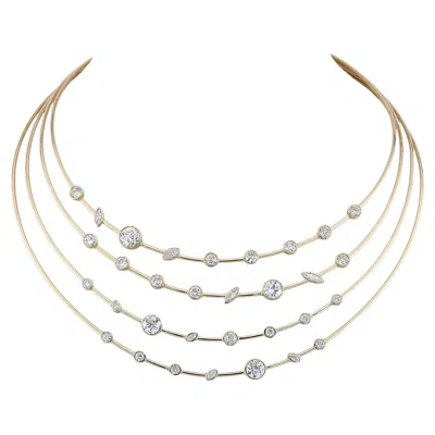 Pre-owned Sophia D Diamond Collar Necklace 18k Yellow Gold