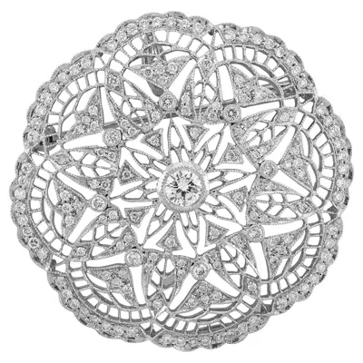 Pre-owned Sophia D . Diamond Pendant Brooch In Multi