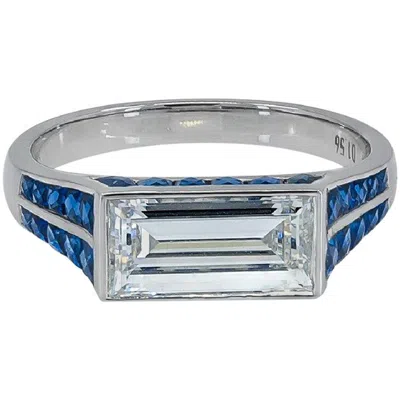 Pre-owned Sophia D , Gia Certified 1.56 Carat Baguette Diamond Engagement Ring In Multi
