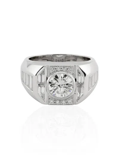 Pre-owned Sophia D Round Diamond Platinum Ring In Multi