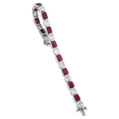 Pre-owned Sophia D . Ruby And Diamond Bracelet In Multi
