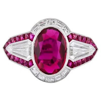 Pre-owned Sophia D Ruby And Diamond Ring In Multi