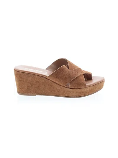 Pre-owned Sophia Michelle Wedges In Brown