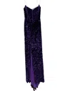 Sophia Thomas Women's Sequin Velvet Gown In Purple
