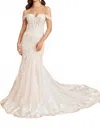 Sophia Tolli Ethereal Off The Shoulder Lace Wedding Gown In Ivory In White