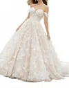Sophia Tolli Ingrid Wedding Gown In Ivory/blush In Multi
