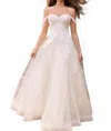Sophia Tolli Macie Wedding Gown In Beige In White