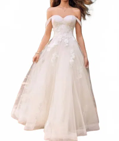 Sophia Tolli Macie Wedding Gown In Beige In White