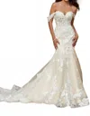 Sophia Tolli Off The Shoulder Mermaid Wedding Dress In Ivory In Neutral