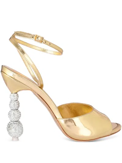 Sophia Webster 100mm Natalia Crystal-heeled Sandals In Multi