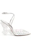 Sophia Webster 100mm Paloma Crystal-embellished Pumps In Neutrals