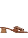 Sophia Webster 50mm Blair Buckle Heeled Sandals In Brown