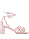 Sophia Webster 60mm Butterfly Block Heel Vanessa Mid Sandals In Pink