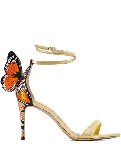Sophia Webster 85mm Chiara Sandals In Gold