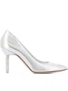 Sophia Webster 85mm Jasmine Embellished Pumps In Silver