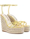 Sophia Webster Alina Metallic Crystal Wedge Espadrilles In Gold
