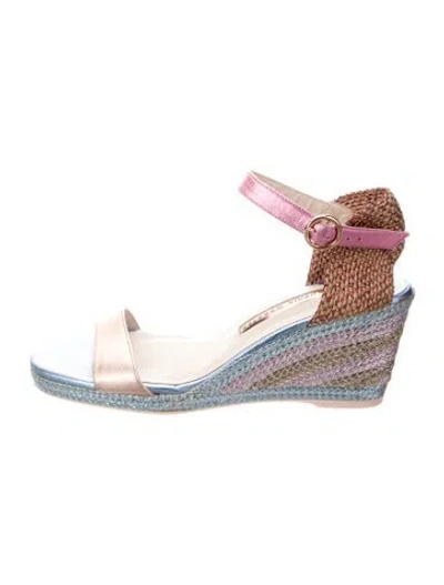 Pre-owned Sophia Webster Animal Print Espadrilles In Blue