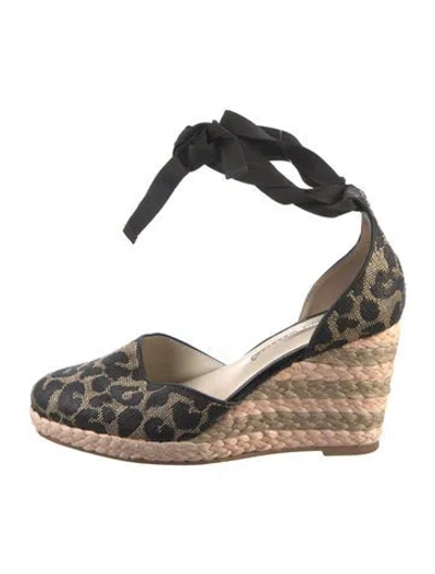 Pre-owned Sophia Webster Animal Print Pumps In Black